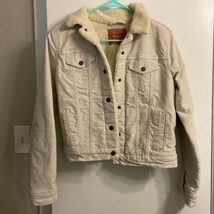 White Levi’s Fleece Lined Jacket